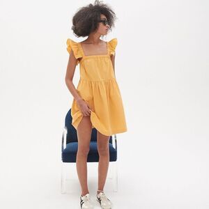 Madewell NWT Flutter Sleeve Mini Dress Size Medium in Autumn Wheat